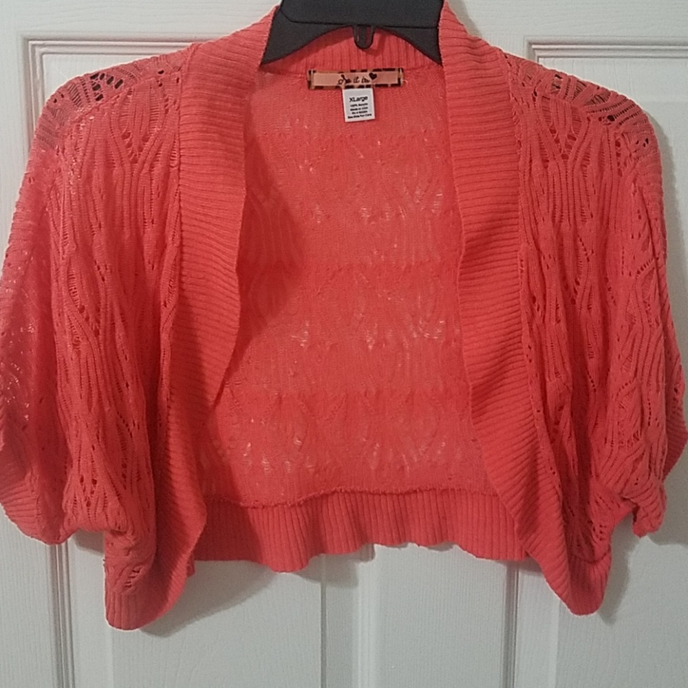Peach cardigan